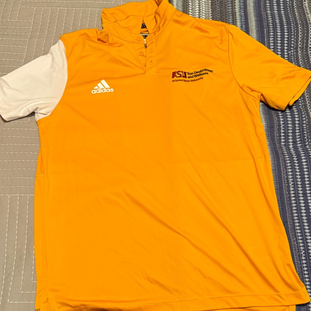 Adidas Arizona State University ASU Sun Devil Fitness Wellness Staff Polo Large - Picture 2 of 6